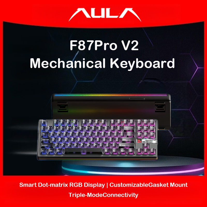 Gaming Keyboard Hot Swappable - AULA F87 Pro V2, mechanisch toetsenbord