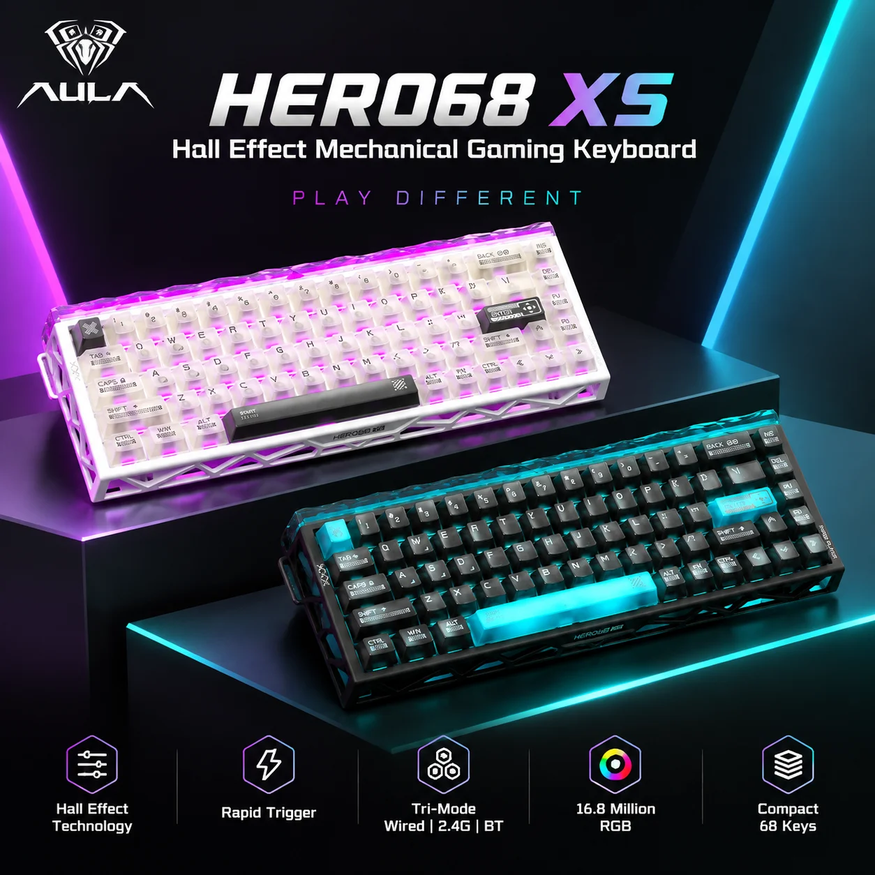 Gaming Keyboard Nearby - Aula Hero68 XS Hall Effect Magnetisch