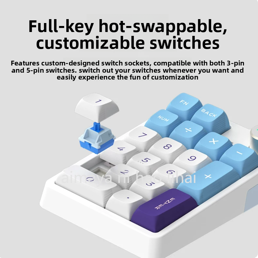 Gaming Keyboard Mini - Kzzi K20 Mini-toetsenbord Drie modi Bluetooth