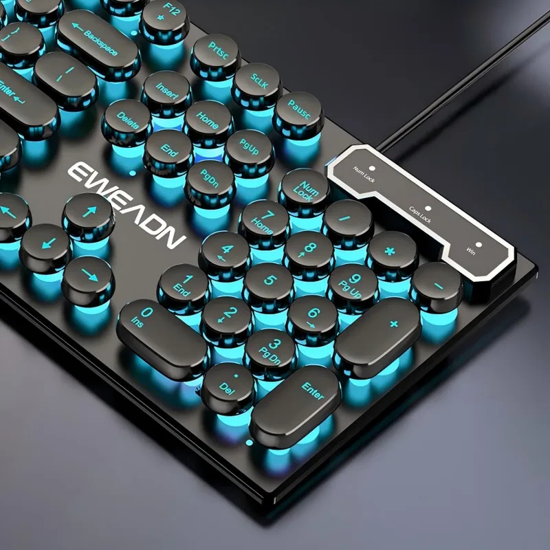 Gaming Keyboard Nearby - Retro Punk mechanisch toetsenbord-muisset Bedraad Draadloos