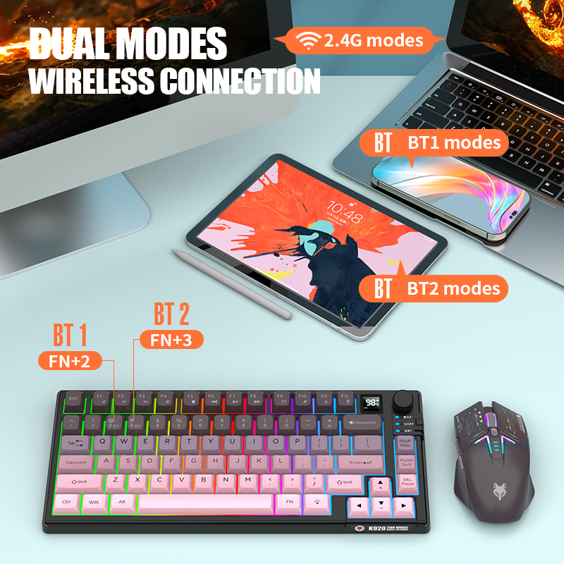 2.4G draadloos Bluetooth-toets - Gaming Keyboard No Rgb recensie en prijs