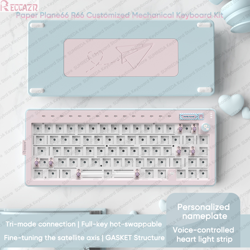RECCAZR R66 Paper Plane66 Mech - Gaming Keyboard Hot Swappable recensie en prijs