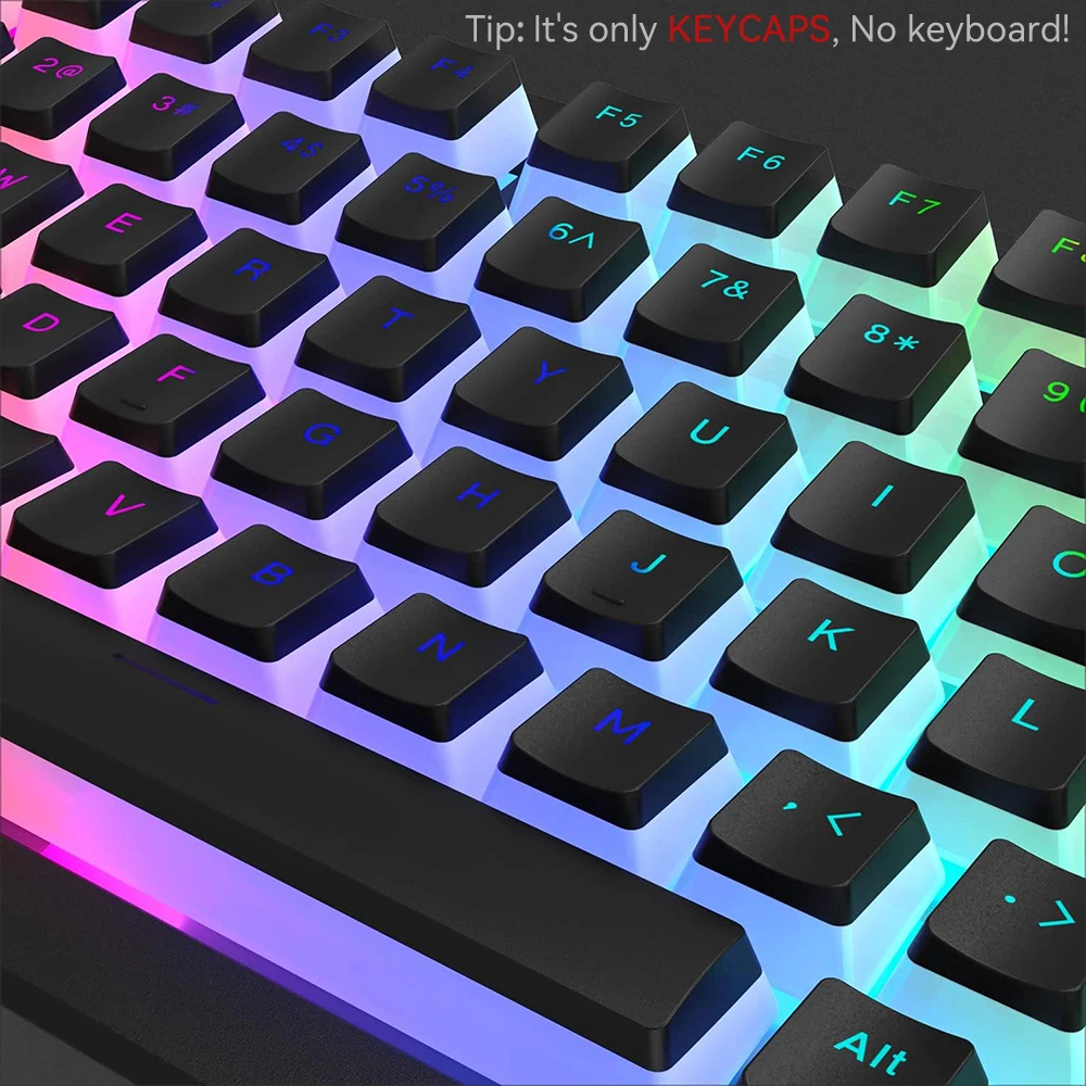 Nieuwe Pudding PBT Keycaps 129 - Keyboard Gaming Blue Switch recensie en prijs