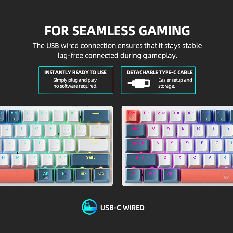 K500-B61 Machenike Mini mechan - Keyboard Gaming Blue Switch recensie en prijs
