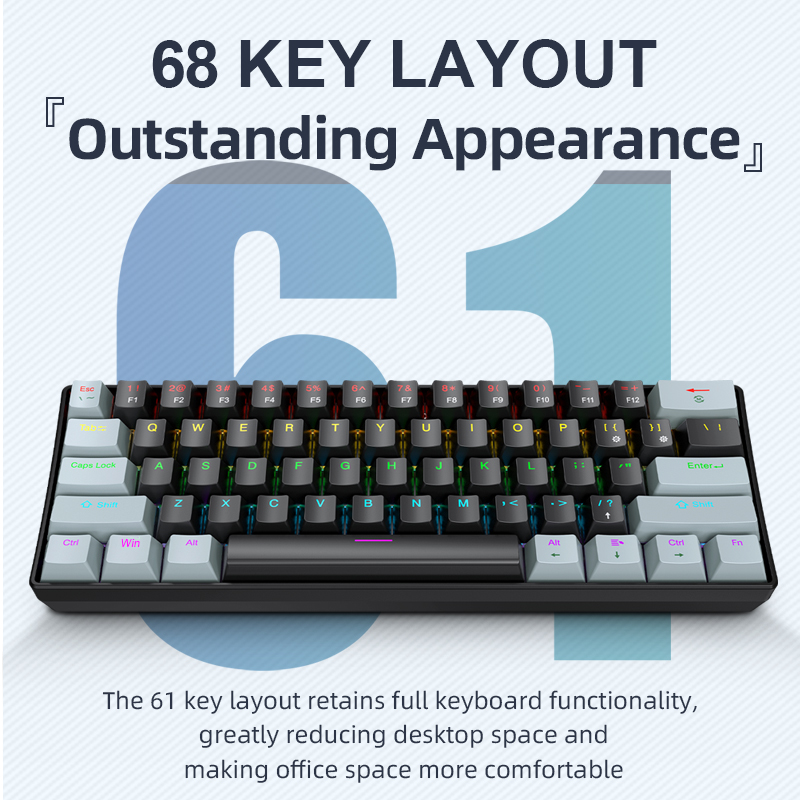 APAYADO K61 Mini mechanisch to - Gaming Keyboard Mini recensie en prijs