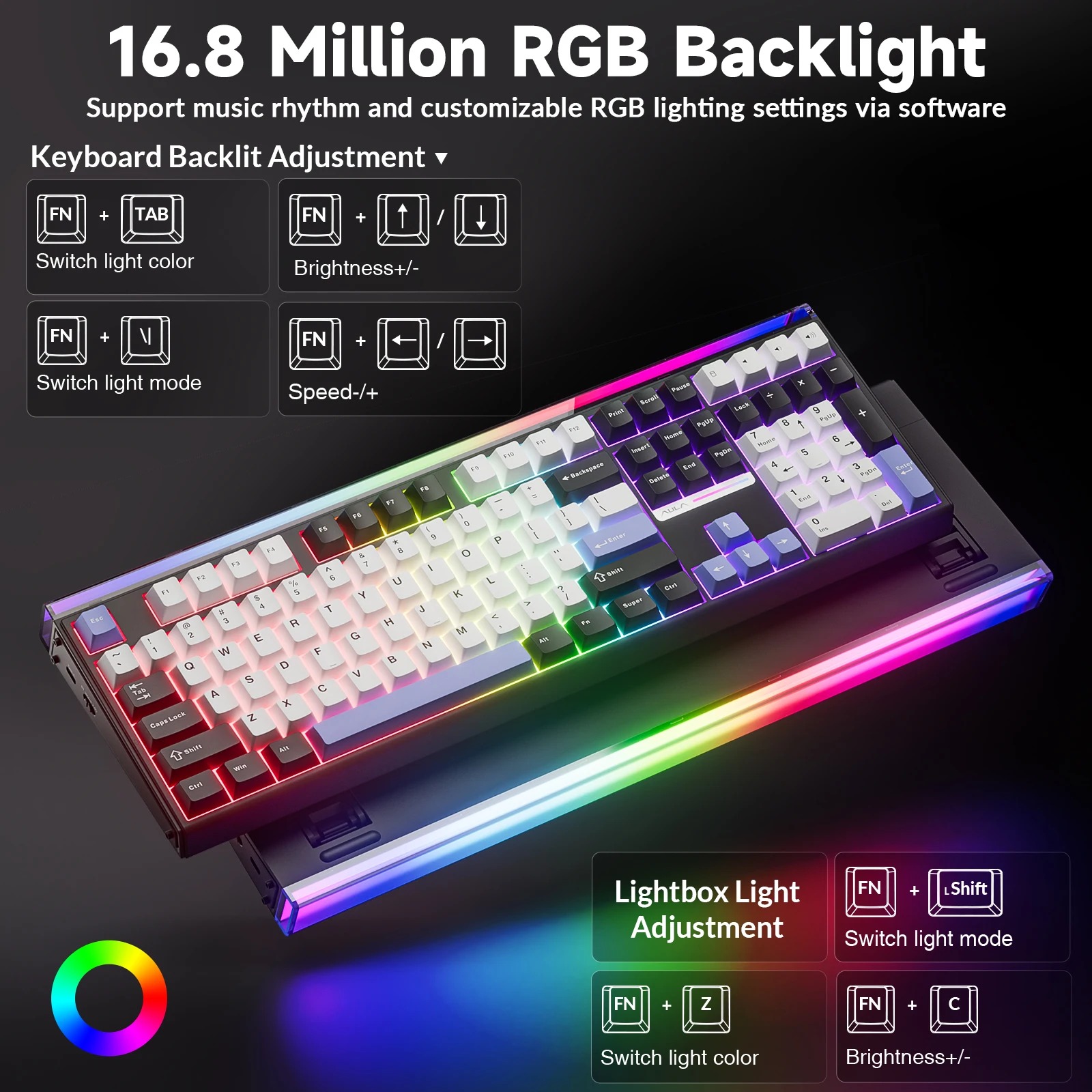 AULA H108 Tri-Mode Mechanisch  - Gaming Keyboard Hot Swappable recensie en prijs