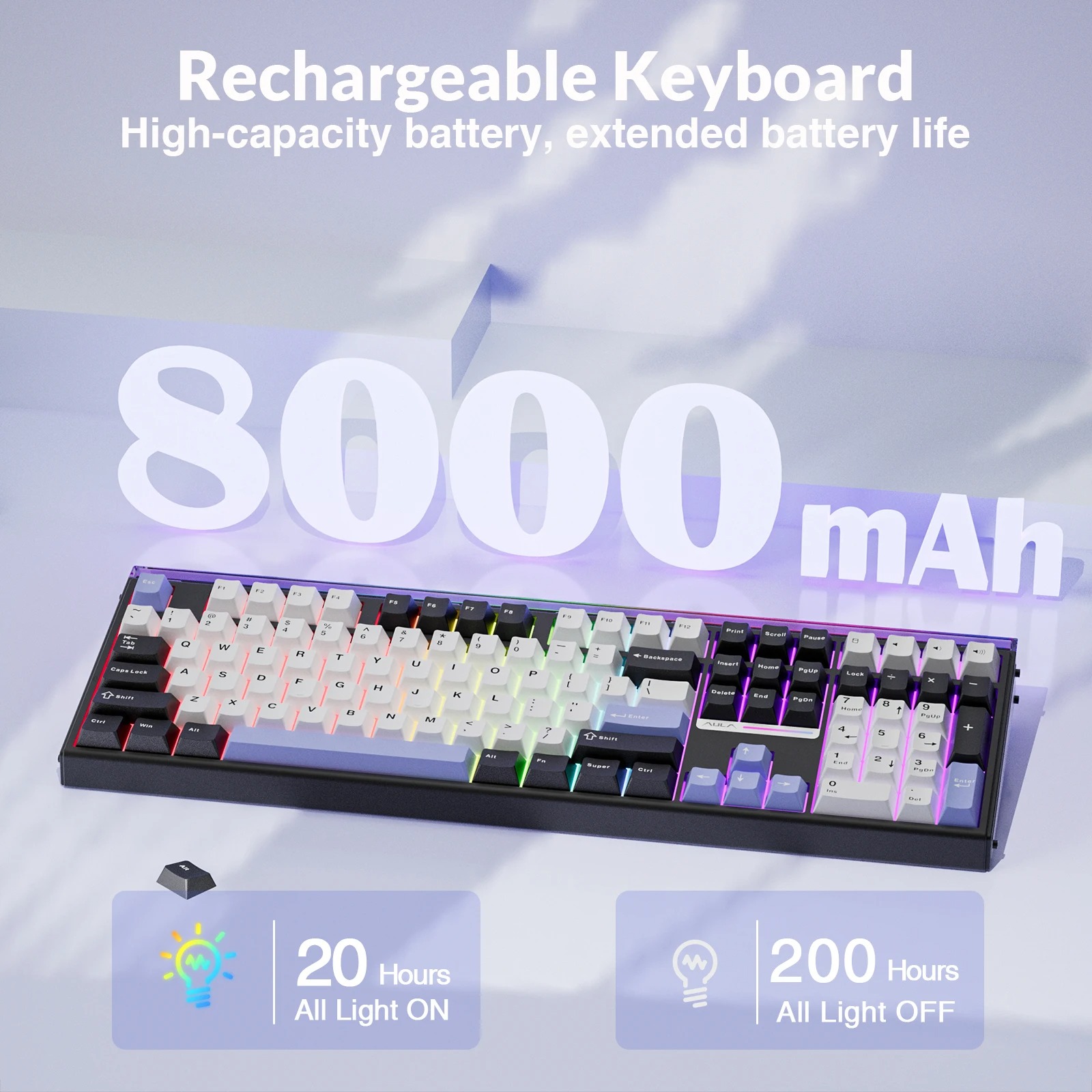 AULA H108 Tri-Mode Mechanisch  - Gaming Keyboard Hot Swappable recensie en prijs