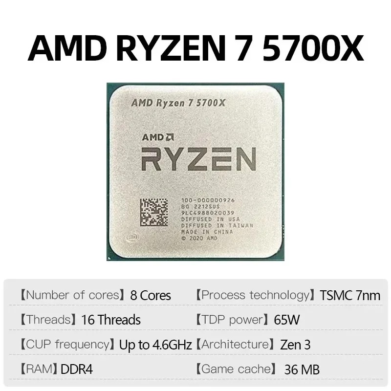 AMD Ryzen 7 5700X 4,6GHz Socke - Amd Cpu Ryzen 7 recensie en prijs