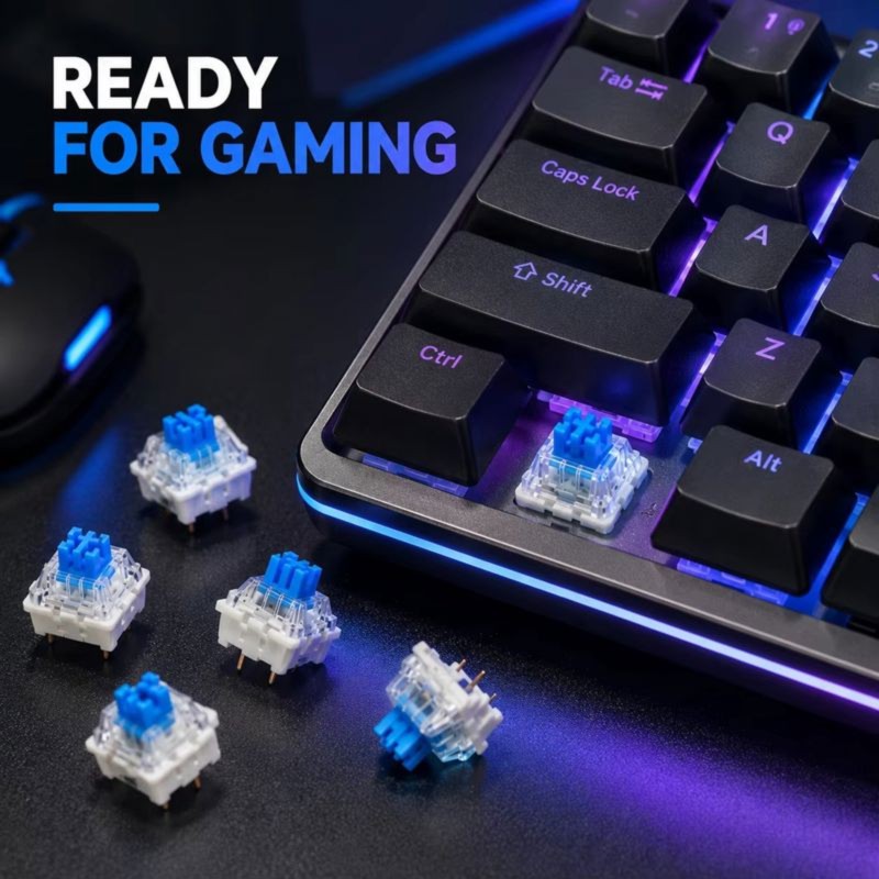 DT21 100 stuks DIY mechanische - Keyboard Gaming Blue Switch recensie en prijs